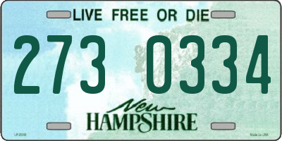 NH license plate 2730334