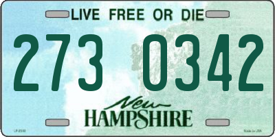 NH license plate 2730342