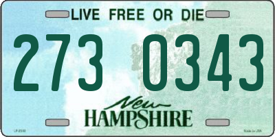 NH license plate 2730343