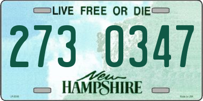 NH license plate 2730347