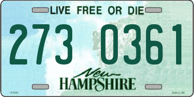 NH license plate 2730361