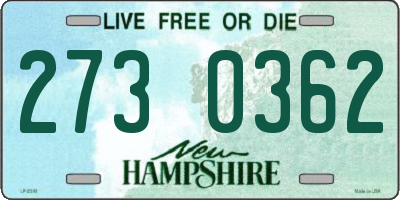 NH license plate 2730362