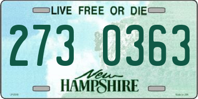 NH license plate 2730363