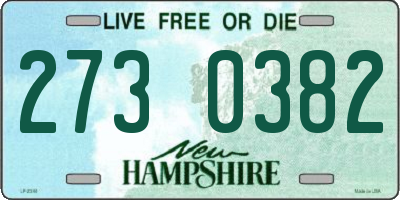NH license plate 2730382