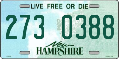 NH license plate 2730388