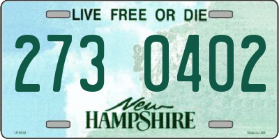 NH license plate 2730402