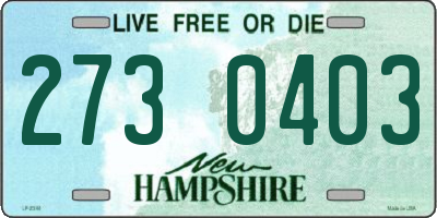 NH license plate 2730403
