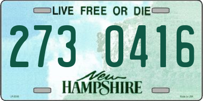 NH license plate 2730416