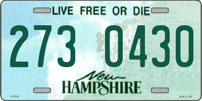 NH license plate 2730430