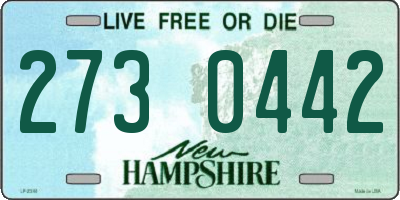 NH license plate 2730442