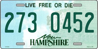 NH license plate 2730452