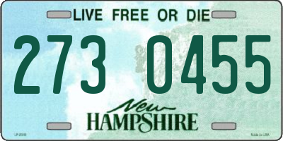 NH license plate 2730455