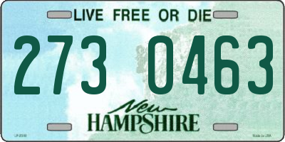 NH license plate 2730463