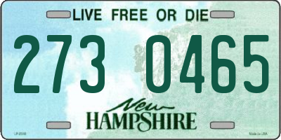 NH license plate 2730465