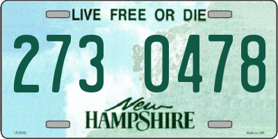 NH license plate 2730478