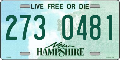 NH license plate 2730481