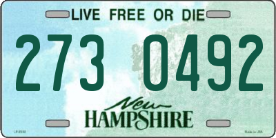 NH license plate 2730492