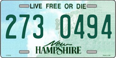 NH license plate 2730494