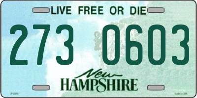 NH license plate 2730603