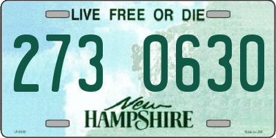 NH license plate 2730630