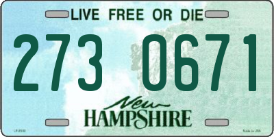 NH license plate 2730671