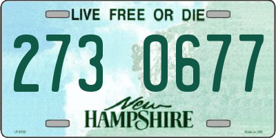 NH license plate 2730677