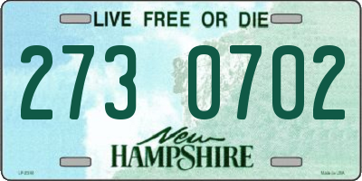 NH license plate 2730702