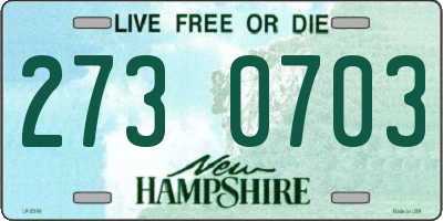 NH license plate 2730703