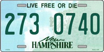 NH license plate 2730740
