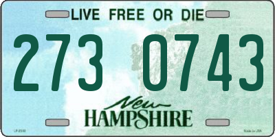 NH license plate 2730743
