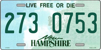 NH license plate 2730753
