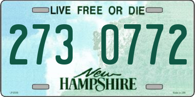 NH license plate 2730772