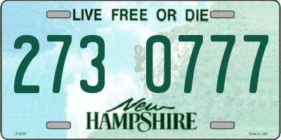 NH license plate 2730777