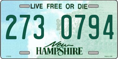 NH license plate 2730794