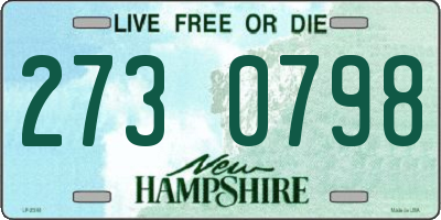 NH license plate 2730798