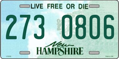 NH license plate 2730806