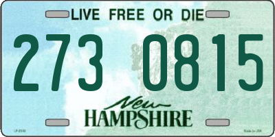 NH license plate 2730815