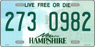 NH license plate 2730982
