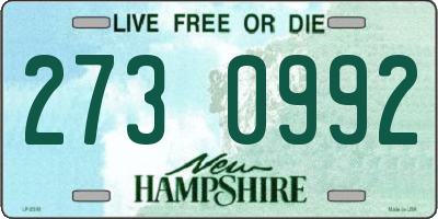 NH license plate 2730992