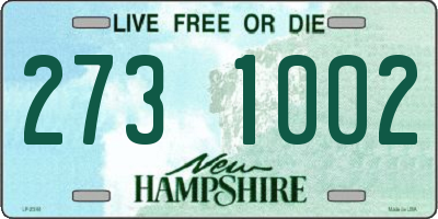 NH license plate 2731002