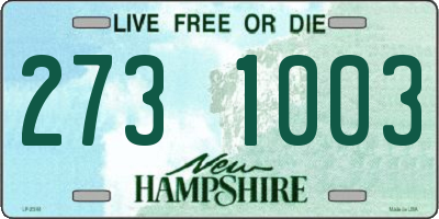 NH license plate 2731003