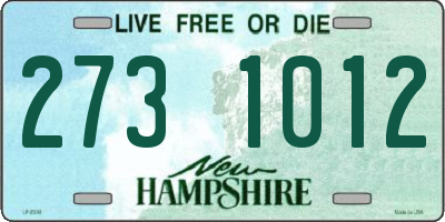 NH license plate 2731012