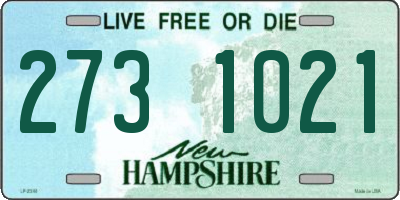 NH license plate 2731021