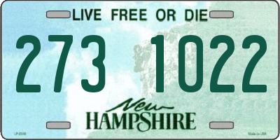 NH license plate 2731022