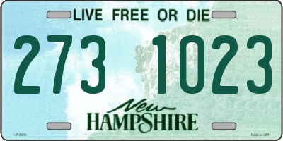 NH license plate 2731023
