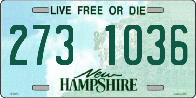 NH license plate 2731036