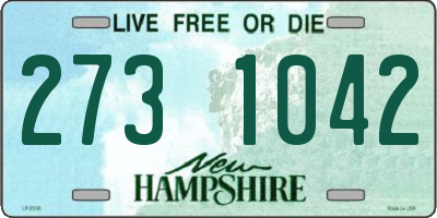 NH license plate 2731042