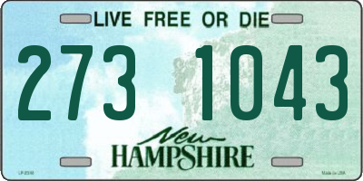 NH license plate 2731043