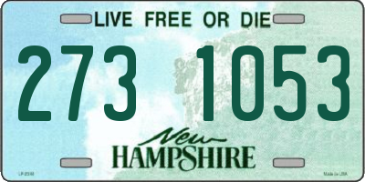 NH license plate 2731053