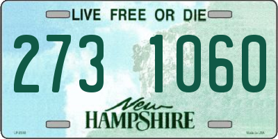 NH license plate 2731060